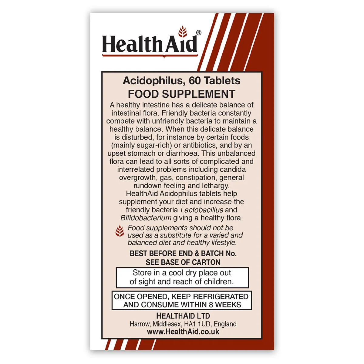 Acidophilus (100million)  FOS Tablets
