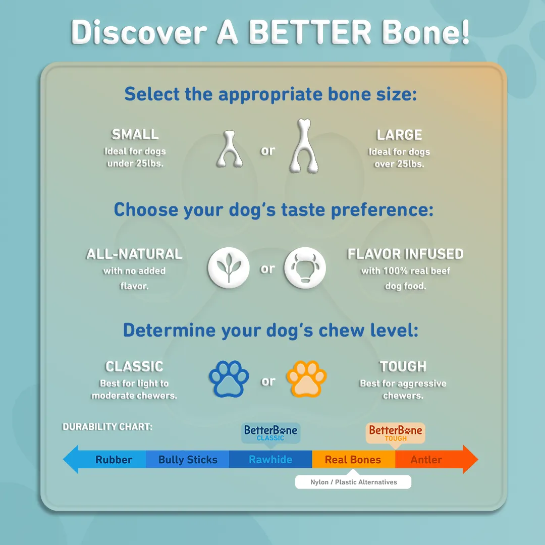 betterbone classic soft beef chew toy - 2 sizes