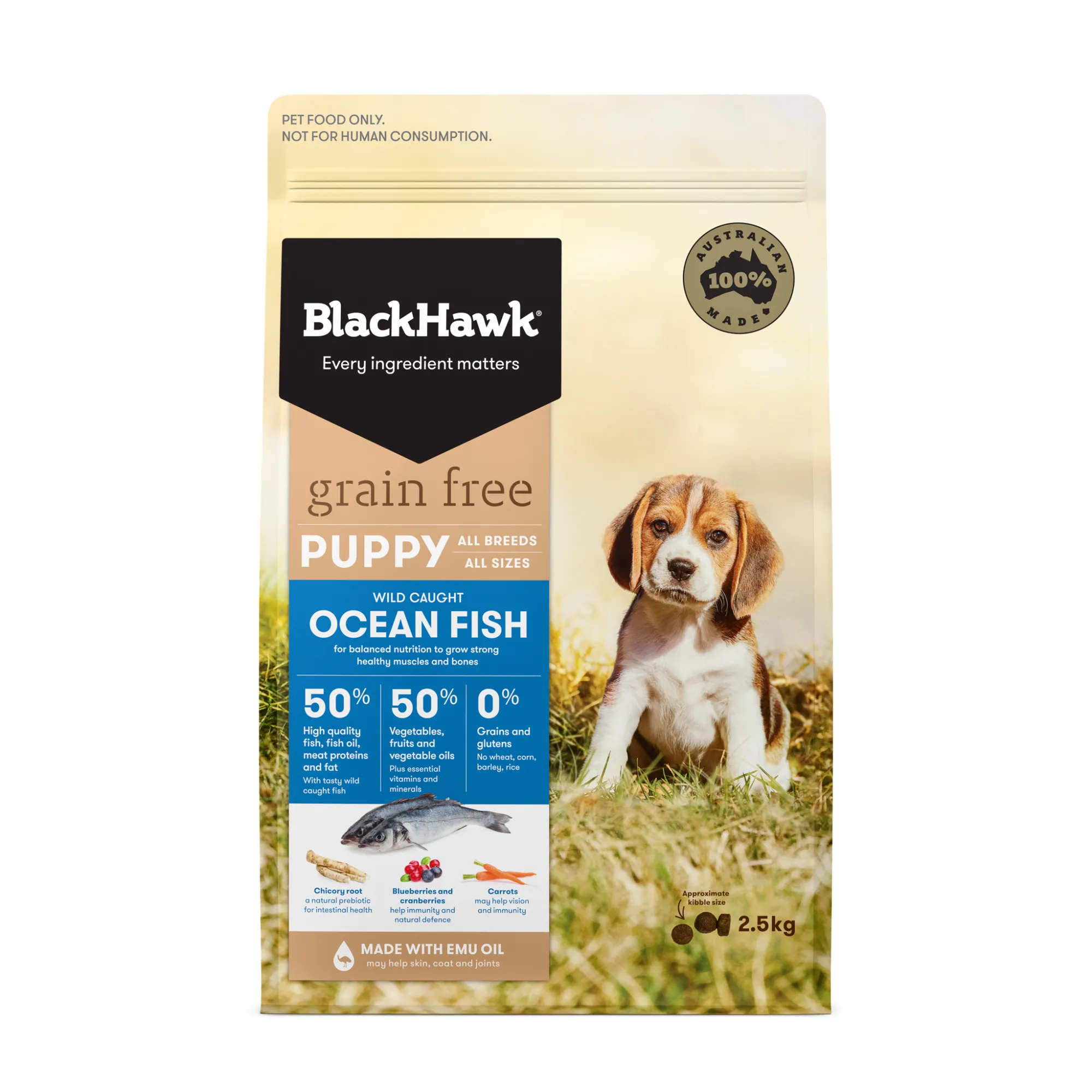 Black Hawk Puppy Grain Free Ocean Fish Dry Dog Food