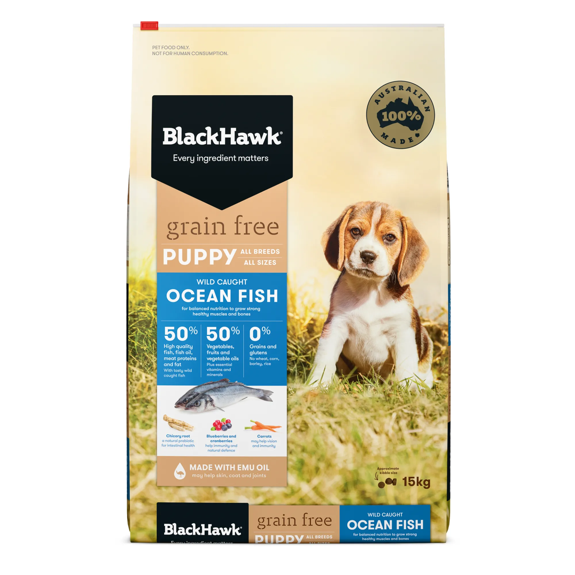 Black Hawk Puppy Grain Free Ocean Fish Dry Dog Food