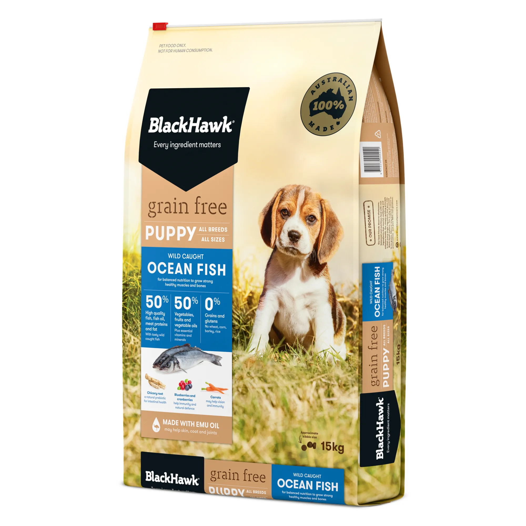 Black Hawk Puppy Grain Free Ocean Fish Dry Dog Food