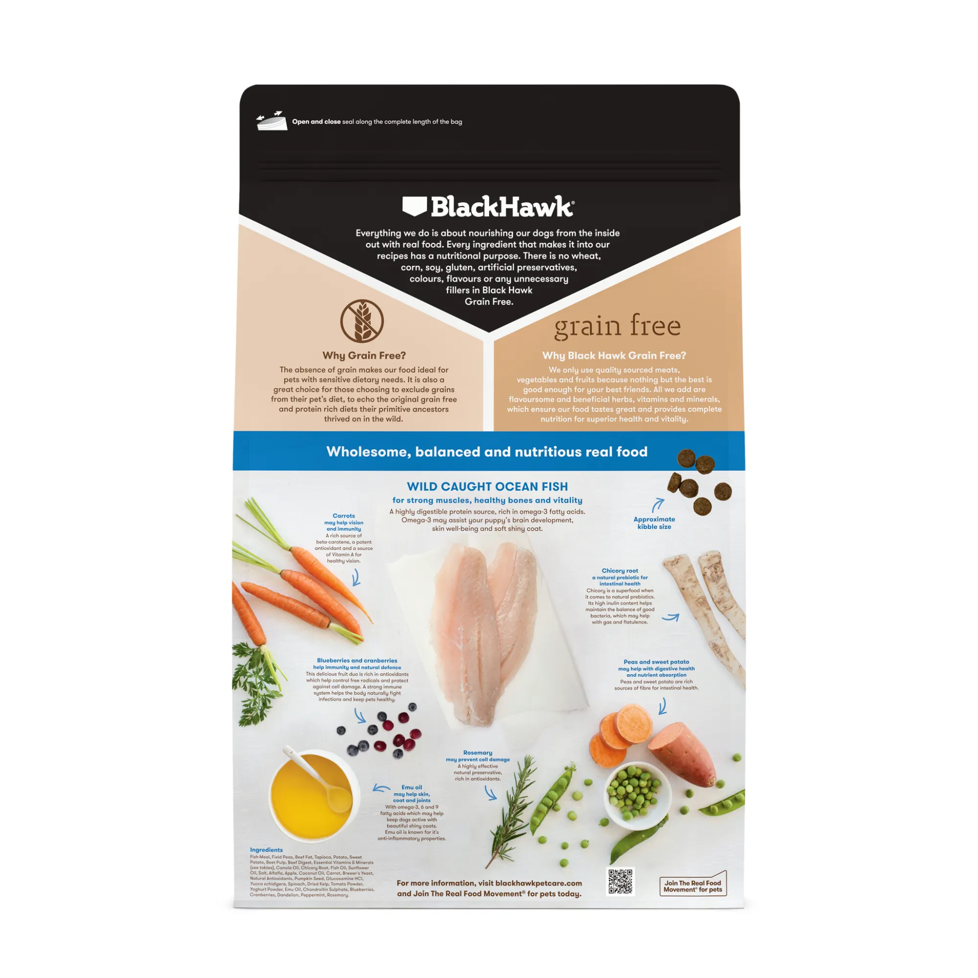 Black Hawk Puppy Grain Free Ocean Fish Dry Dog Food