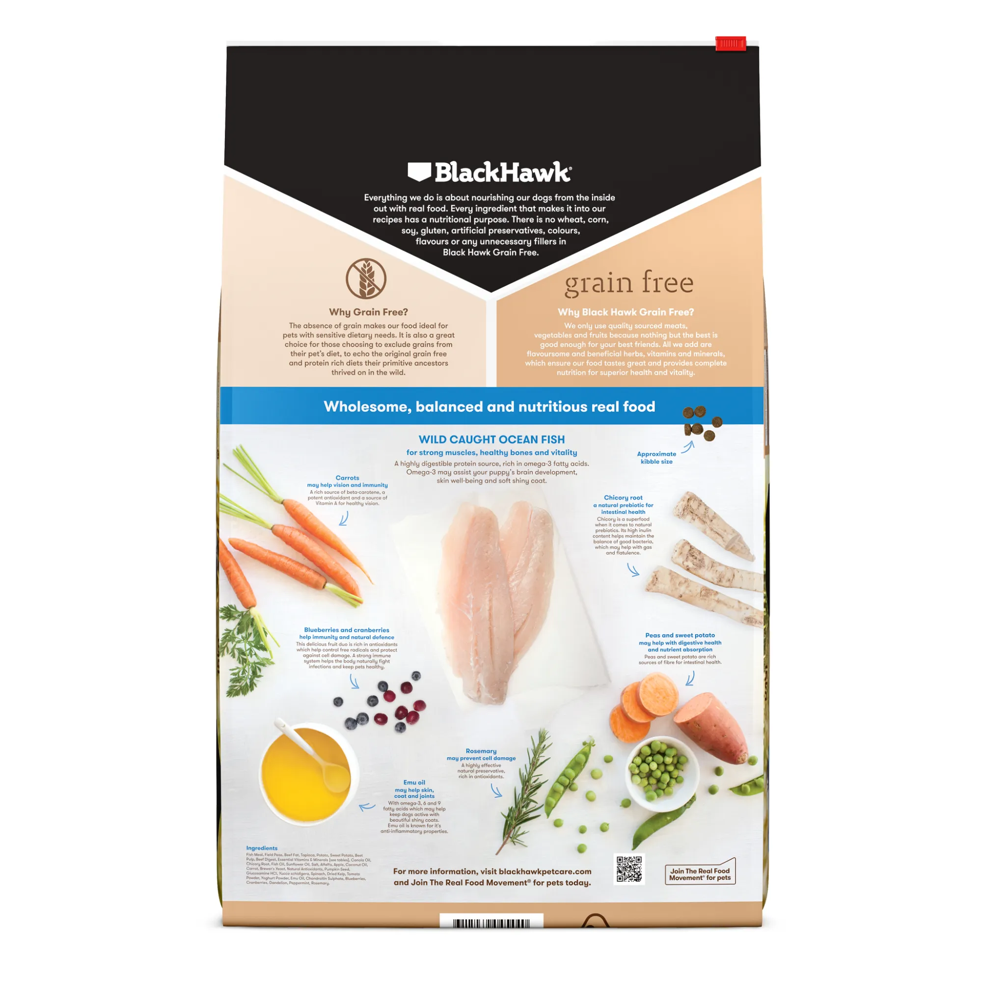 Black Hawk Puppy Grain Free Ocean Fish Dry Dog Food