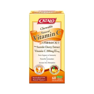 CATALO Natural Vitamin C Formula 60 Chewable Tablets