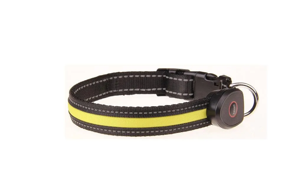 Cute Rechargeable LED Luminous Nylon Dog Collar