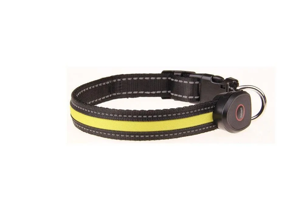 Cute Rechargeable LED Luminous Nylon Dog Collar