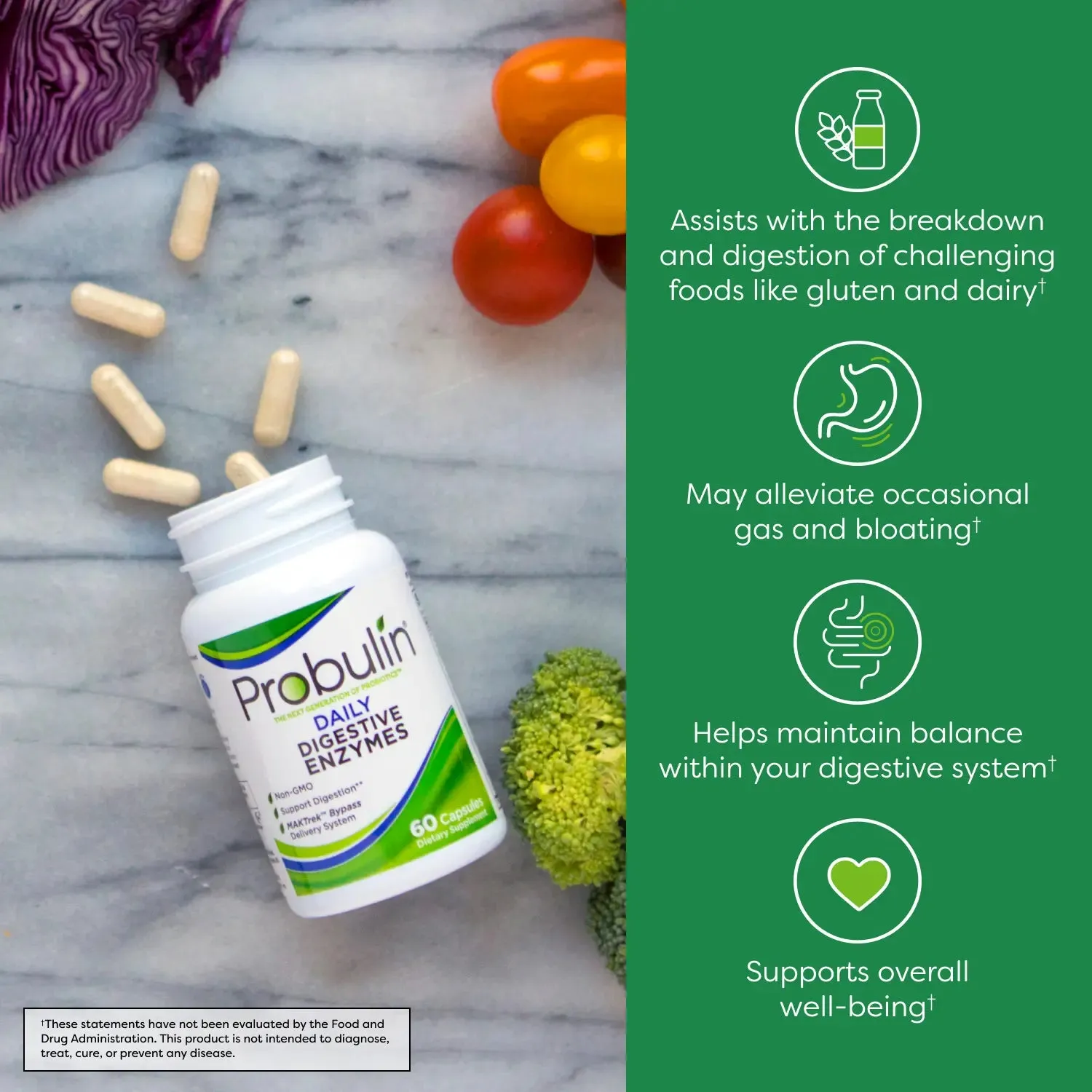 Daily Digestive Enzymes Capsules - 90 Count