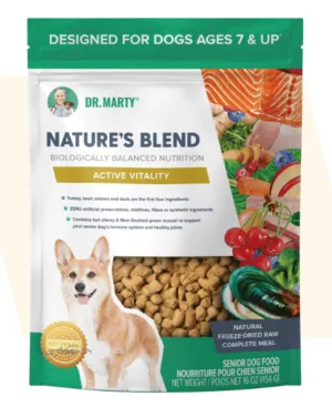Dr Marty Natures Blend Active Vitality Freeze Dried Raw Dog Food for Senior Dogs