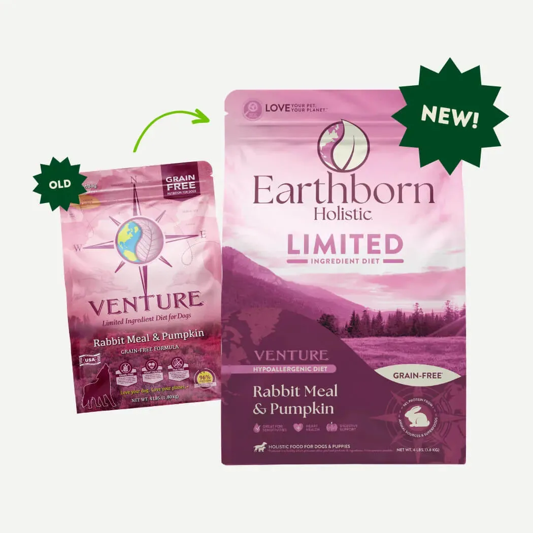 Earthborn Holistic Venture Grain Free Rabbit Meal and Pumpkin Dry Dog Food