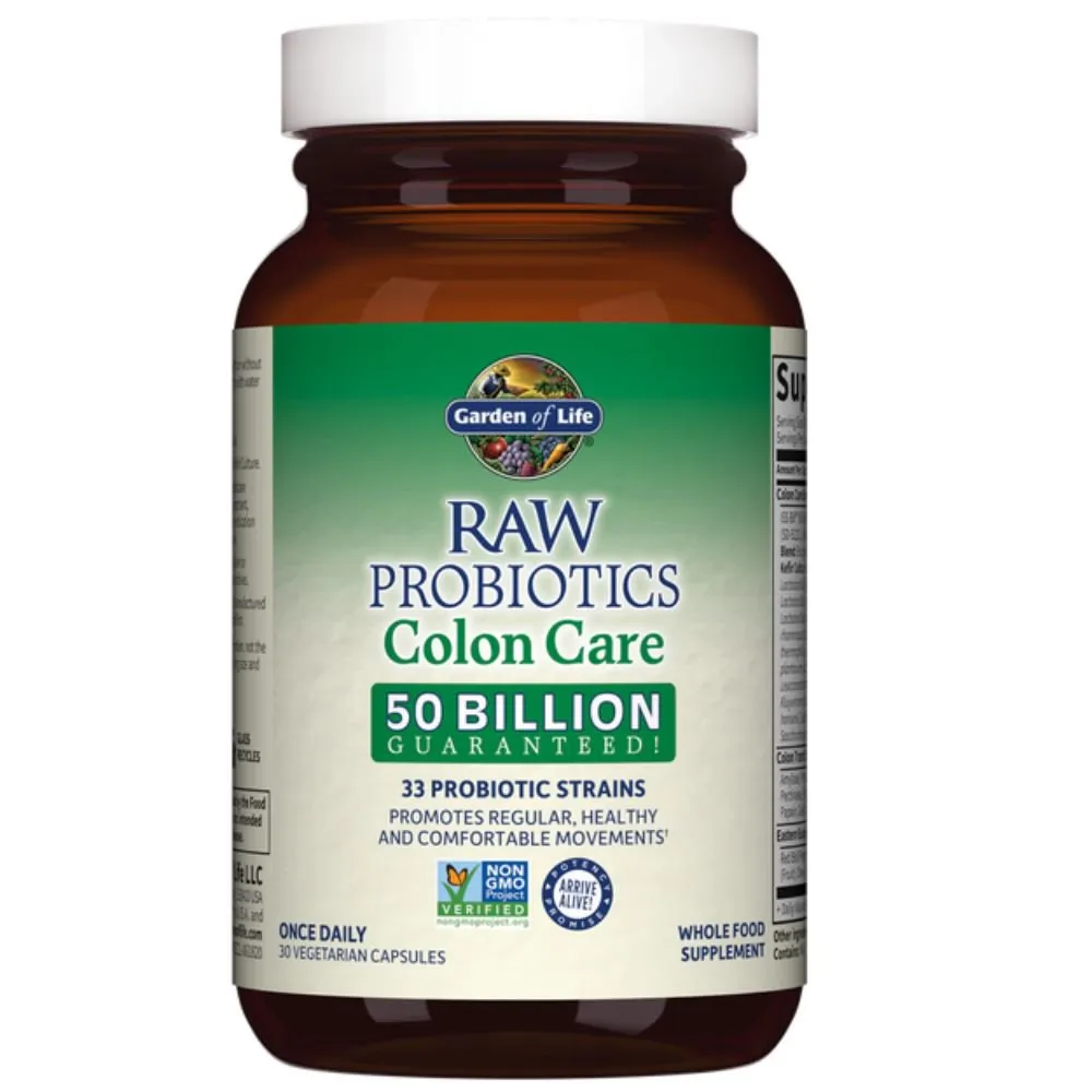 Garden of Life Raw Probiotics Colon Care 30 Capsules