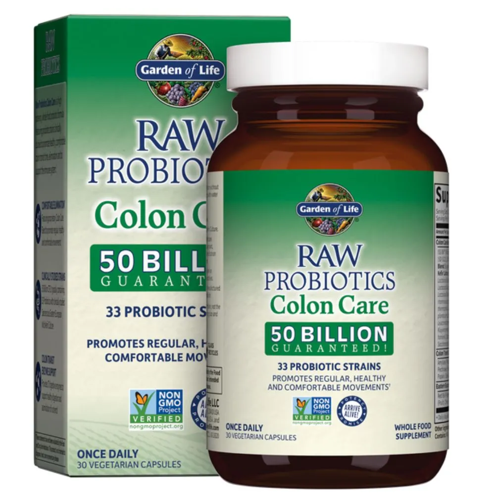 Garden of Life Raw Probiotics Colon Care 30 Capsules