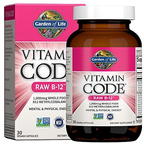 Garden of Life Vitamin Code Raw B-12, 30 Vegan Capsules