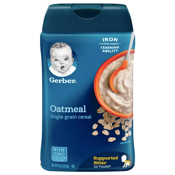 Gerber Single Baby Cereal, Oatmeal - 8oz
