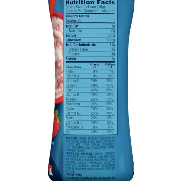 Gerber Single Baby Cereal, Oatmeal Banana Strawberry - 8oz