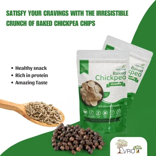 GUILTCHIP Baked Chickpea Chips With Dill And Cumin - 150 Grams