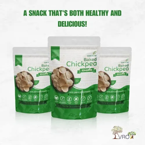 GUILTCHIP Baked Chickpea Chips With Dill And Cumin - 150 Grams