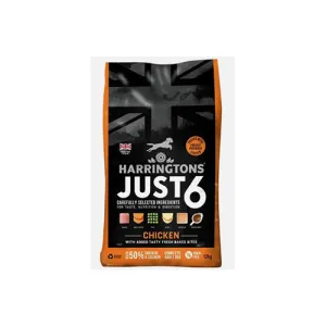 Harringtons Just 6 Adult Dog Chicken 12kg Dry Dog Food