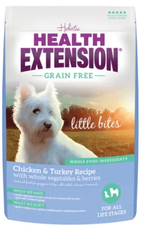 Health Extension 12 lbs Grain Free Chicken & Turkey Little Bites Recipe for Dog