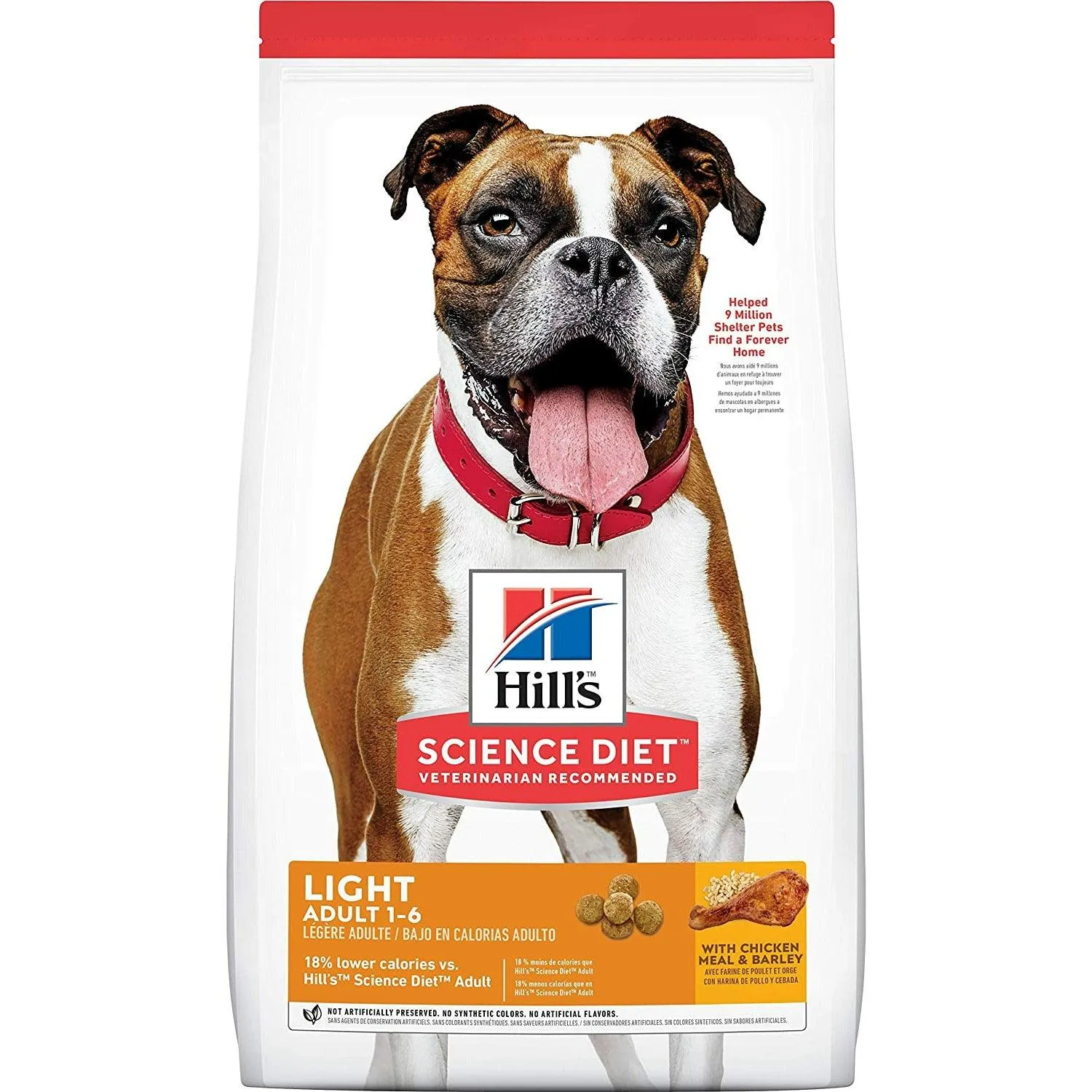 Hill's Science Diet Adult Light with Chicken Meal & Barley Dry Dog Food for Healthy Weight Management
