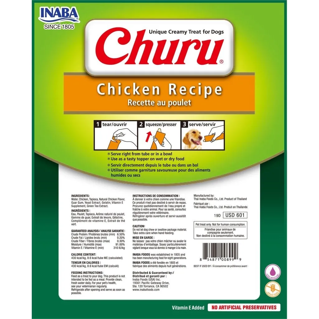 Inaba Churu Puree Chicken Dog Treat 160g x 6***