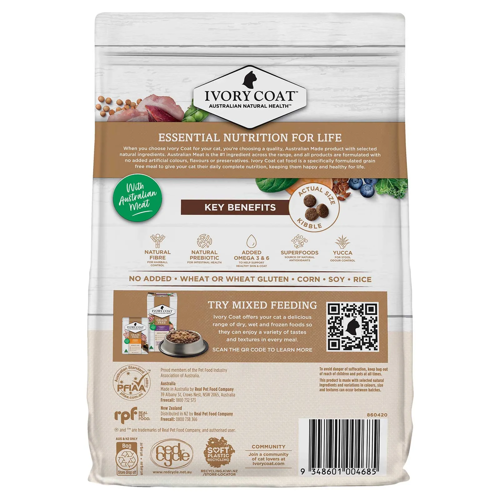 Ivory Coat Grain Free Cat Food Adult Indoor Chicken & Kangaroo