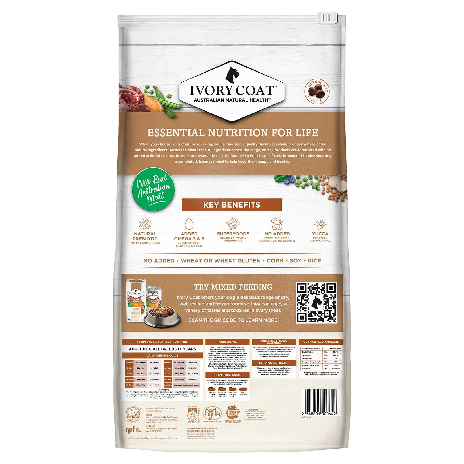 Ivory Coat Grain Free Dog Food Adult Lamb & Kangaroo