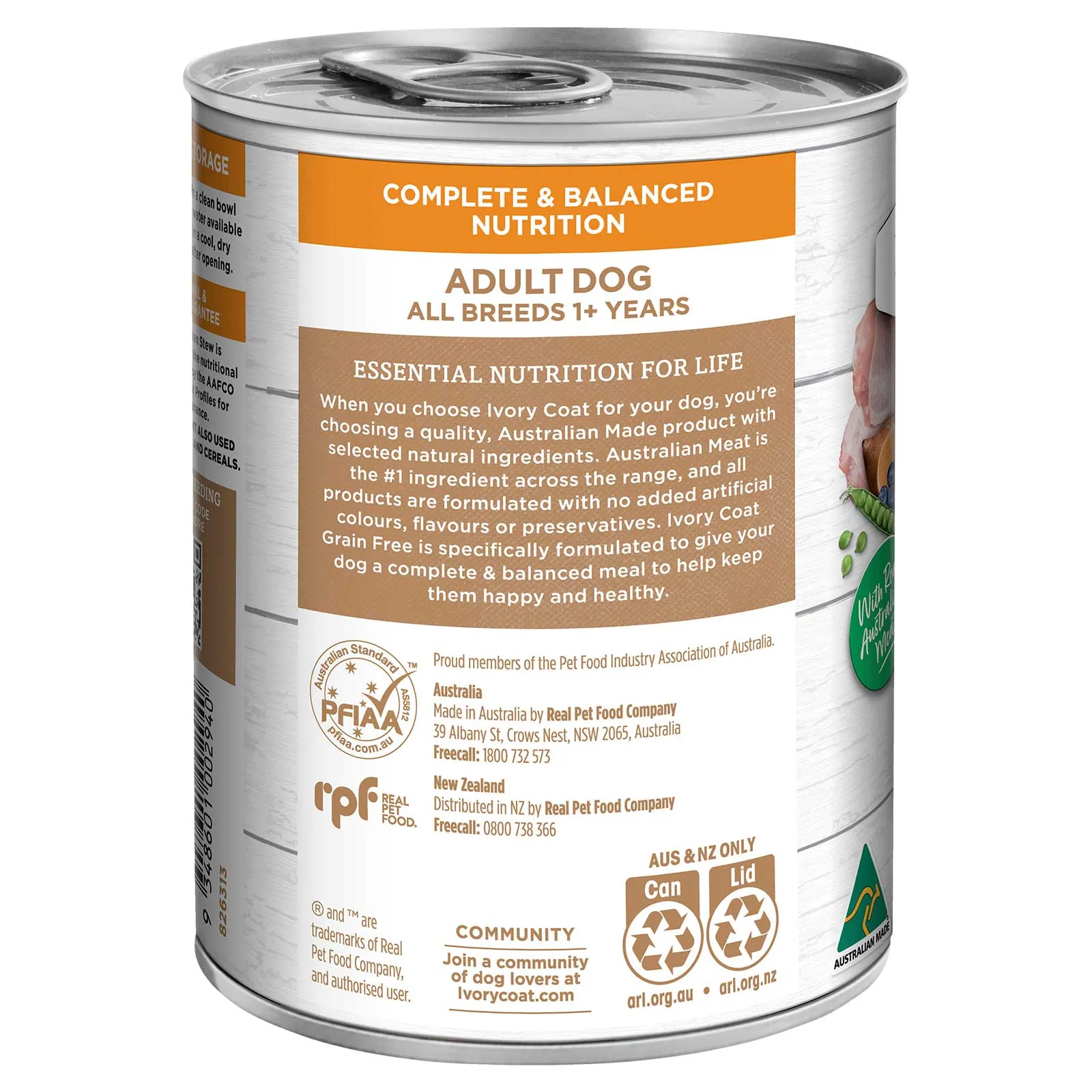 Ivory Coat Grain Free Dog Food Can Adult Chicken Stew