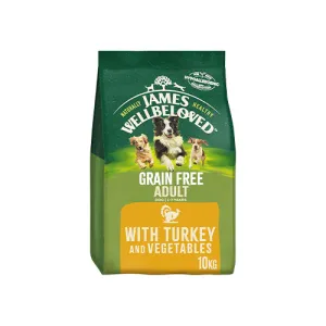 James Wellbeloved Grain Free Adult with Turkey & Vegetable 10kg Dry Dog Food