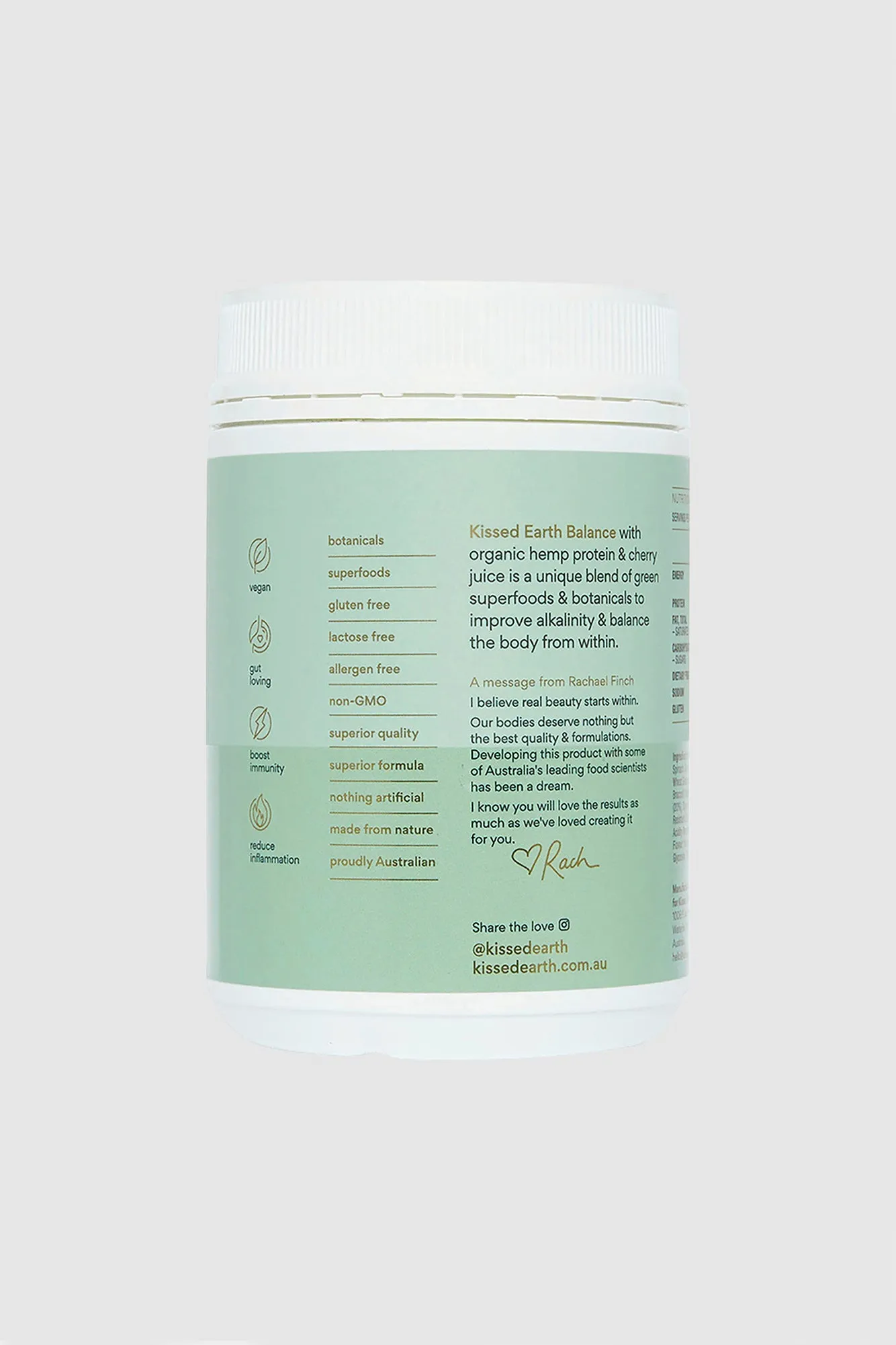 KISSED EARTH Balance Super Greens Protein 240g