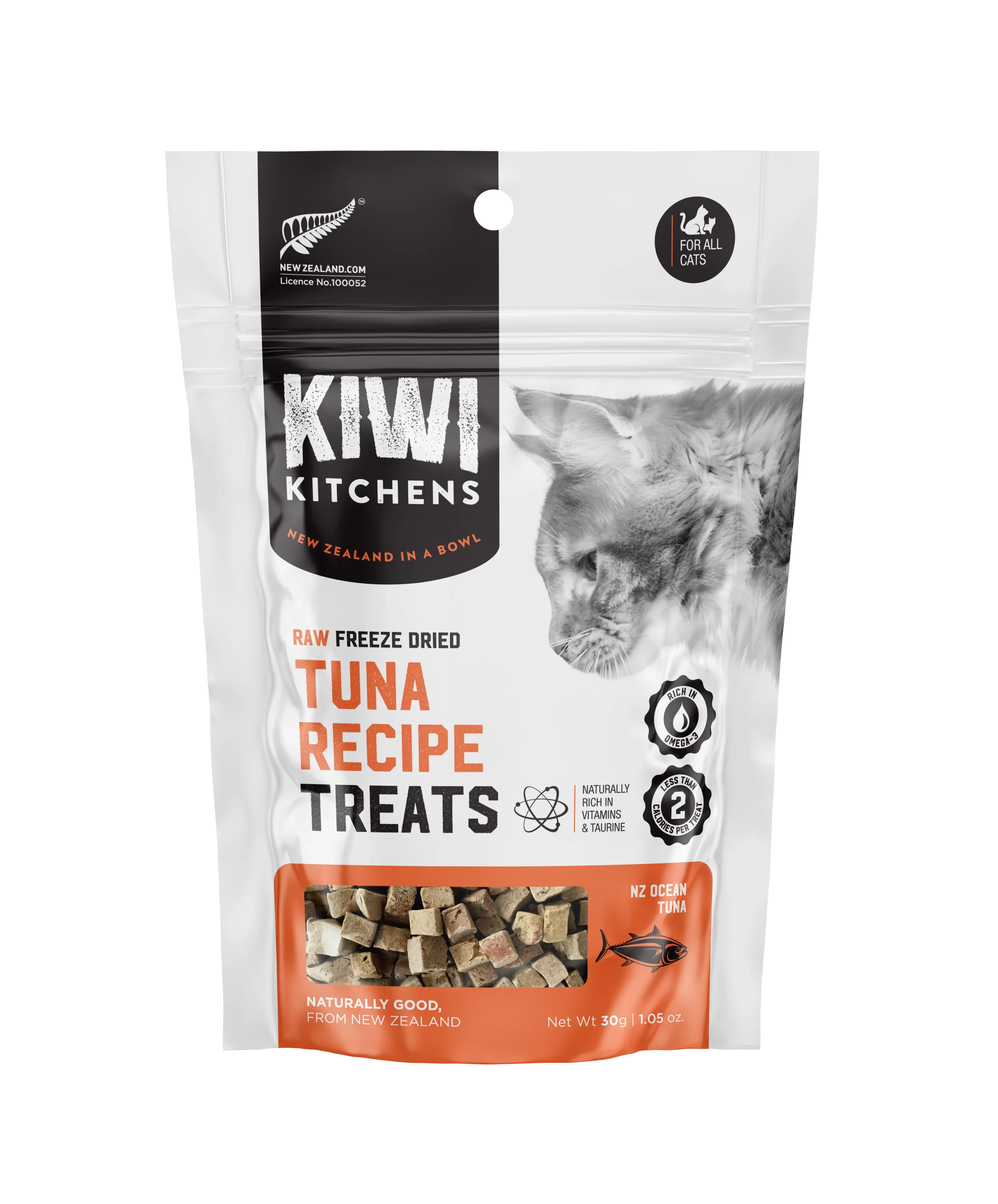 Kiwi Kitchens Raw Freeze Dried Tuna Recipe Cat Treats 30g