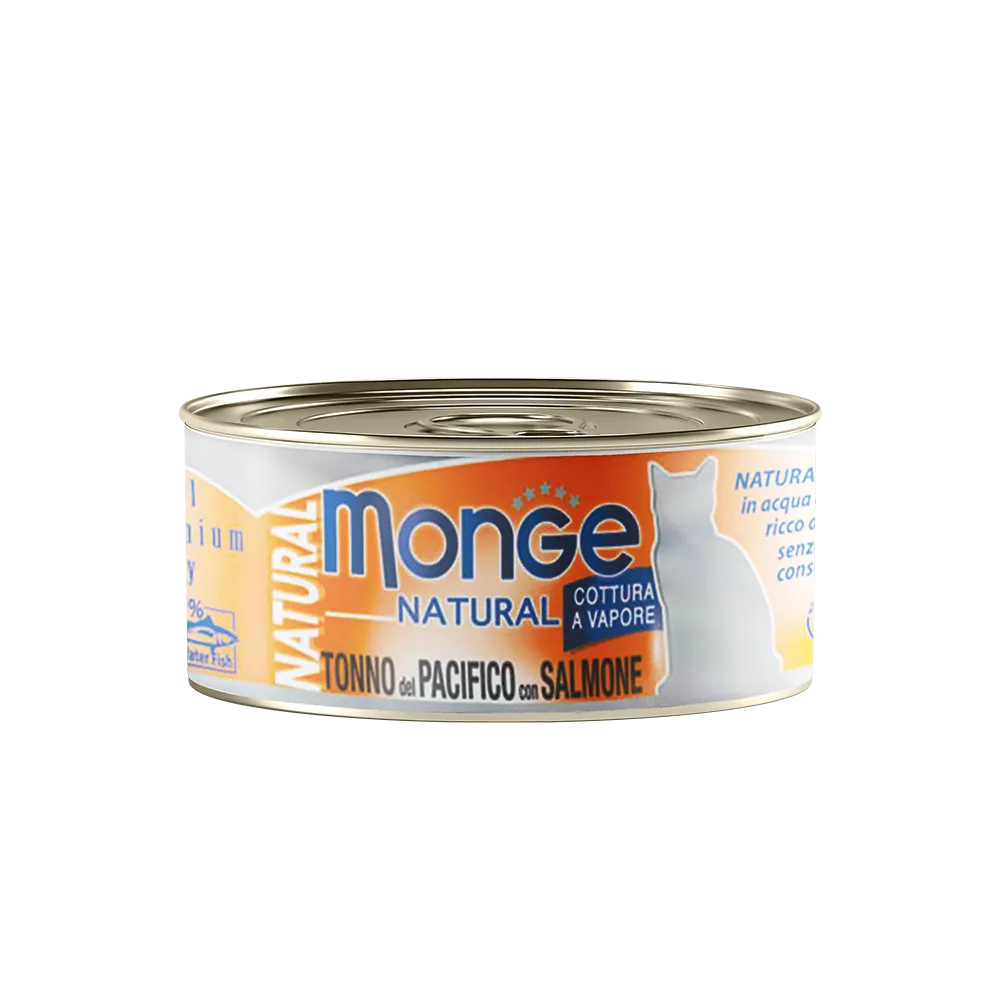 Monge Cat Natural Yellowfin Tuna with Salmon 80g