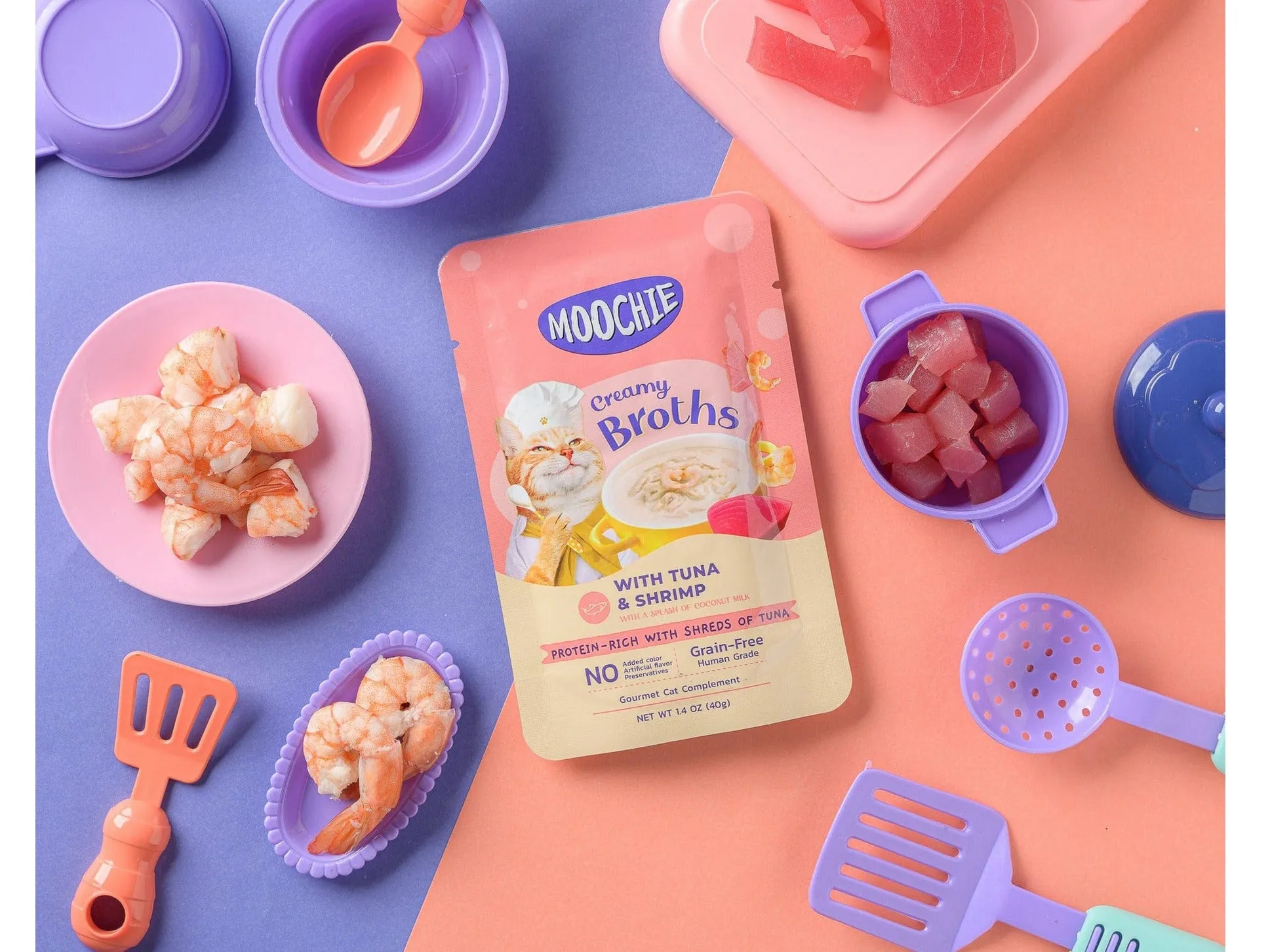Moochie Broth Tuna & Shrimp  40G  Pouch