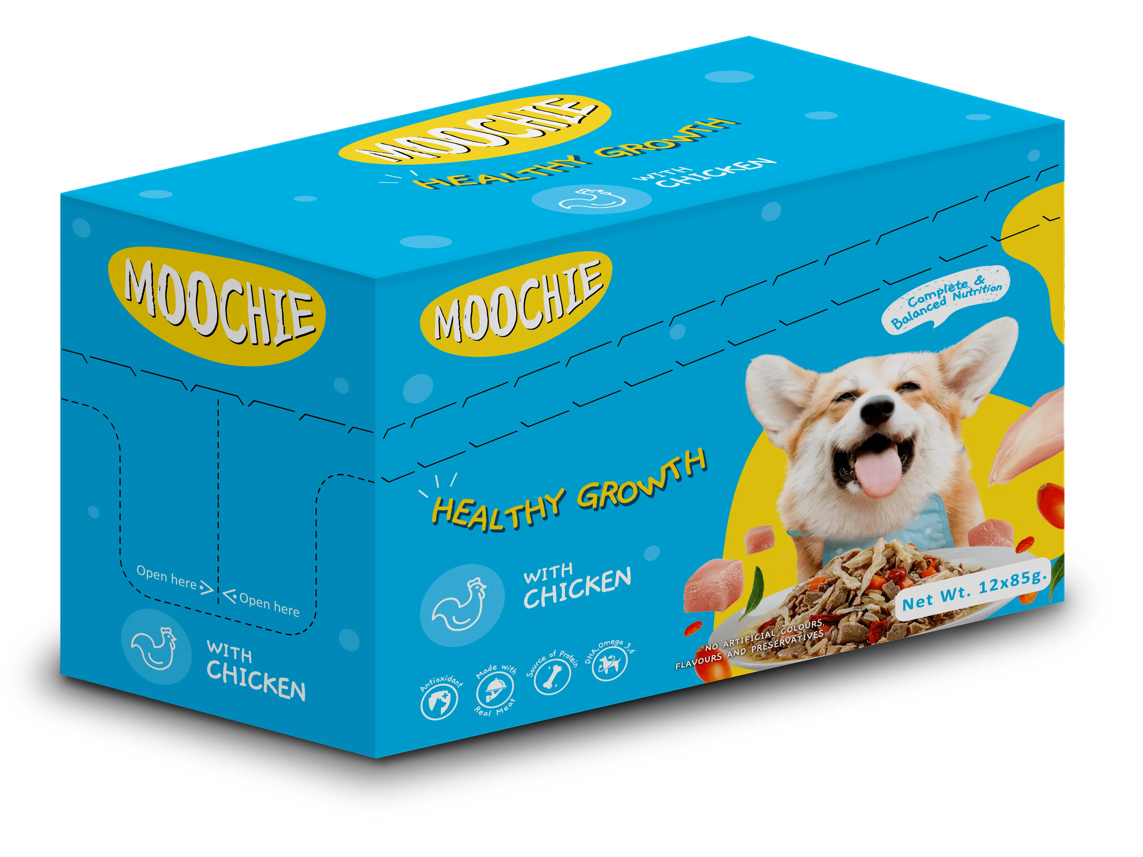 Moochie CASSEROLE WITH CHICKEN (HEALTHY GROWTH )12x85g Pouchs