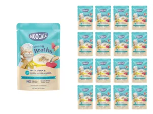 MOOCHIE CREAMY BROTH WITH TUNA & GREEN-LIPPED MUSSEL 40gX16 POUCHS