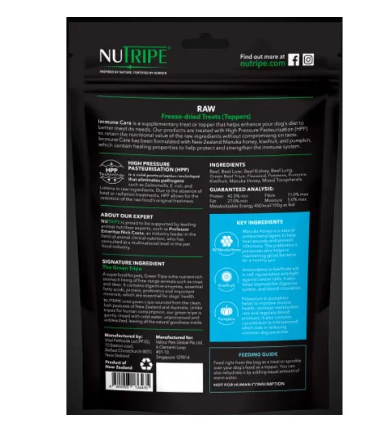 Nutripe Raw Freeze Dried Dog Treats & Toppers (Immune Care)
