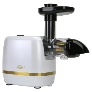 Omega Cold Press 365 Compact Masticating Horizontal Juicer, in White