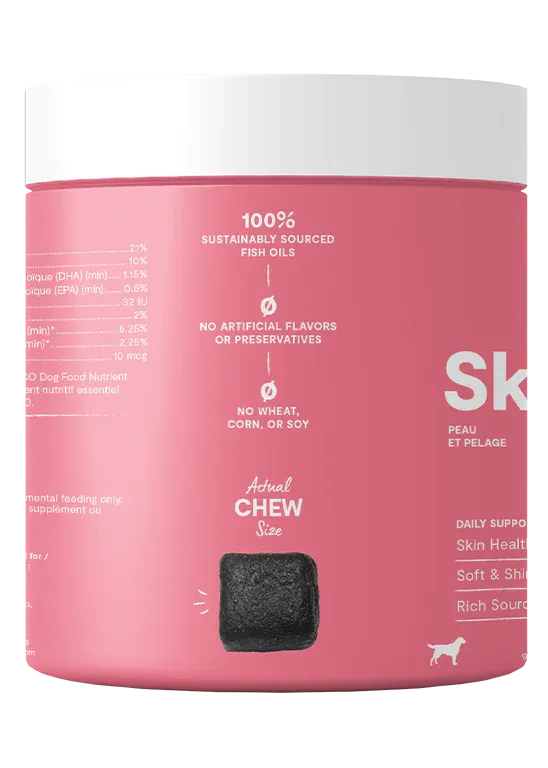 Open Farm Skin & Coat Supplement Chews For Dogs, 90-Count