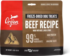 ORIJEN Freeze Dried Ranch Raised Beef Dog Treats