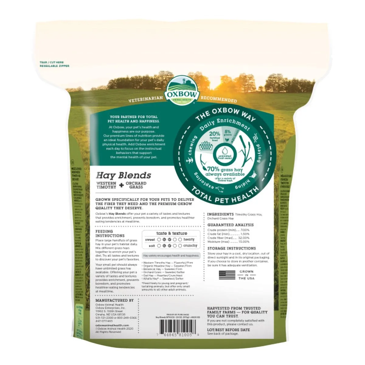 Oxbow Hay Blends Timothy and Orchard Grass