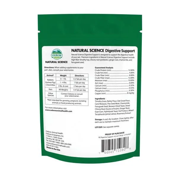 Oxbow Natural Science Digestive Support 60 Pack^^^