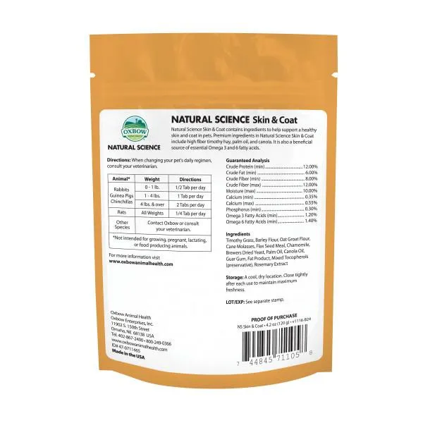 Oxbow Natural Science Skin and Coat 60 Pack^^^