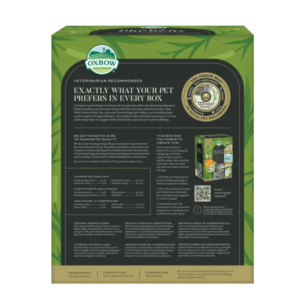 Oxbow Prime Cut Hearty & Crunchy Timothy Hay