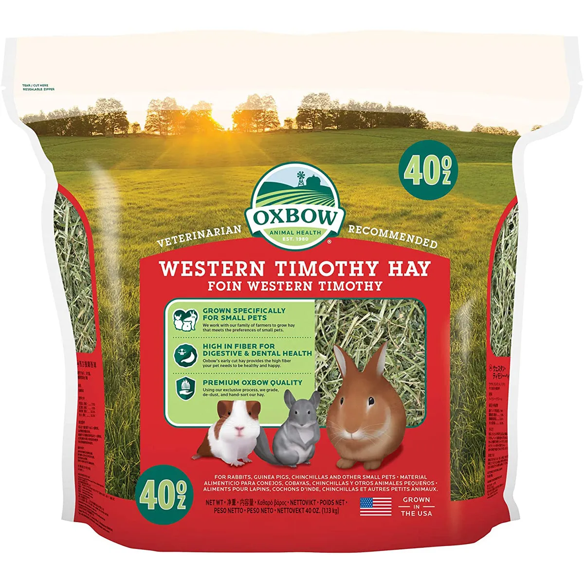 Oxbow Western Timothy Hay Small Mammal Food 9lb
