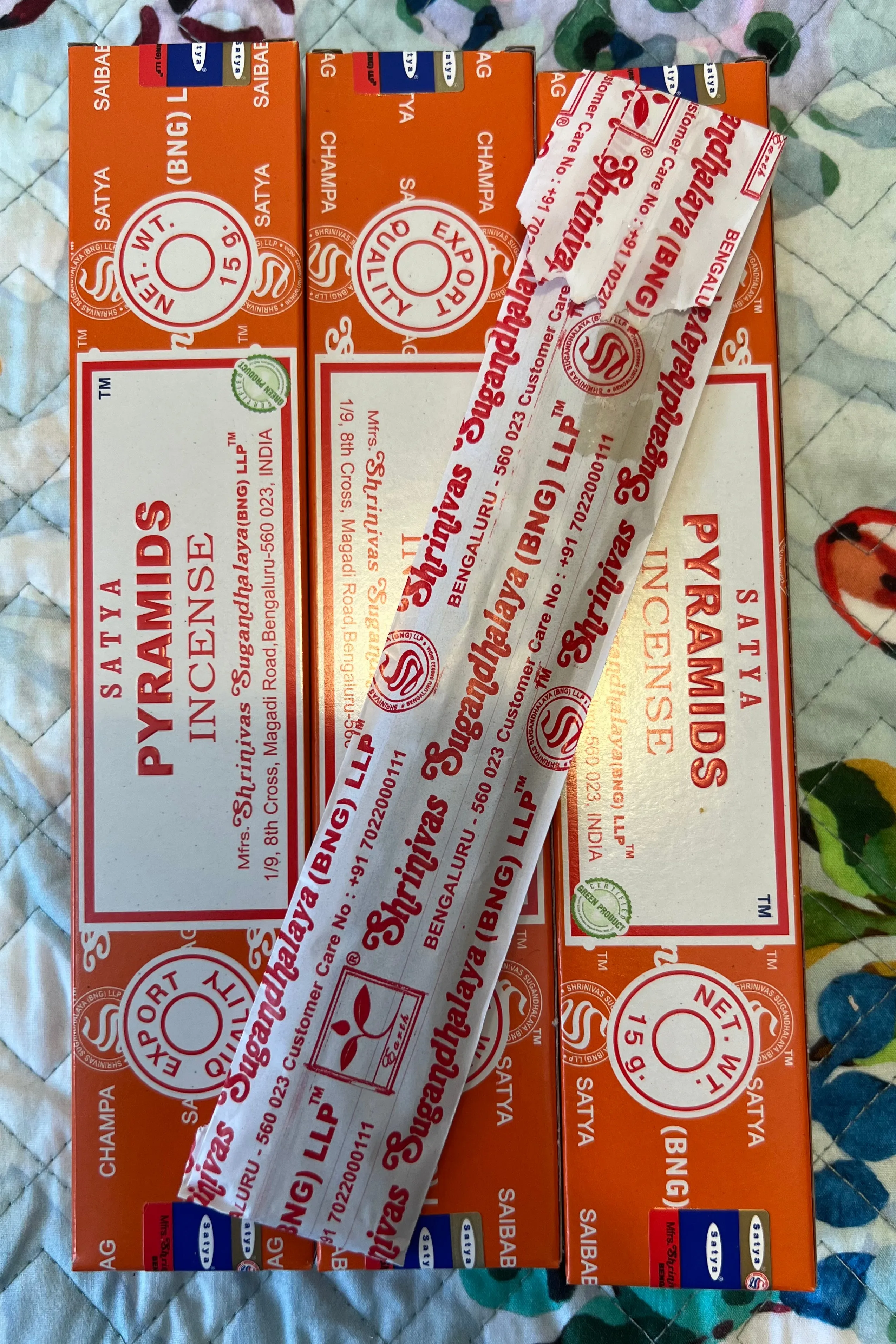 PYRAMIDS INCENSE x 3