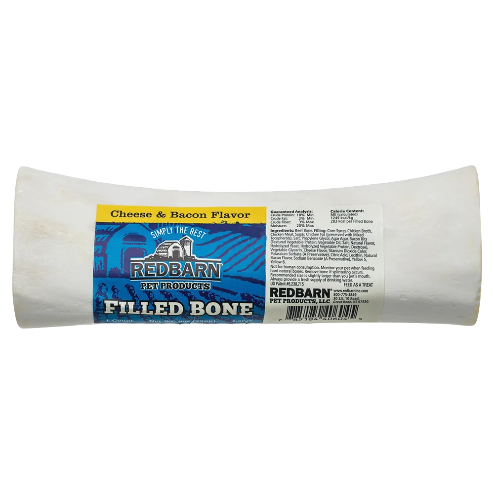 Redbarn Large Filled Bone Cheese N’ Bacon Flavor 5oz