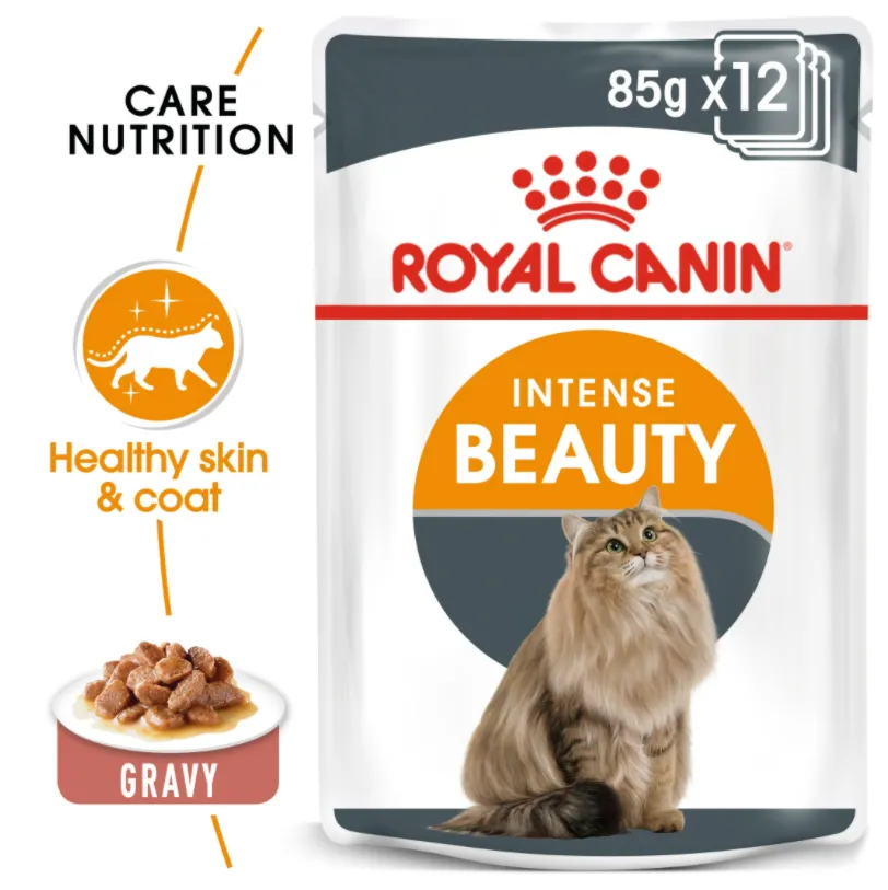 Royal Canin Wet Food - Hair & Skin with Gravy (Intense Beauty) - 85g Pouch