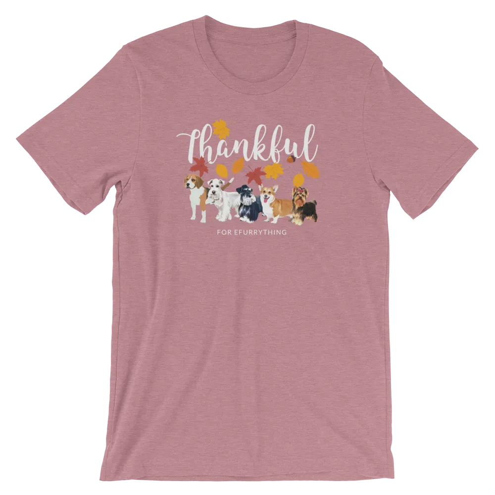Thankful for Efurrything Thanksgiving Autumn/ Fall Season Short-Sleeve Unisex T-Shirt