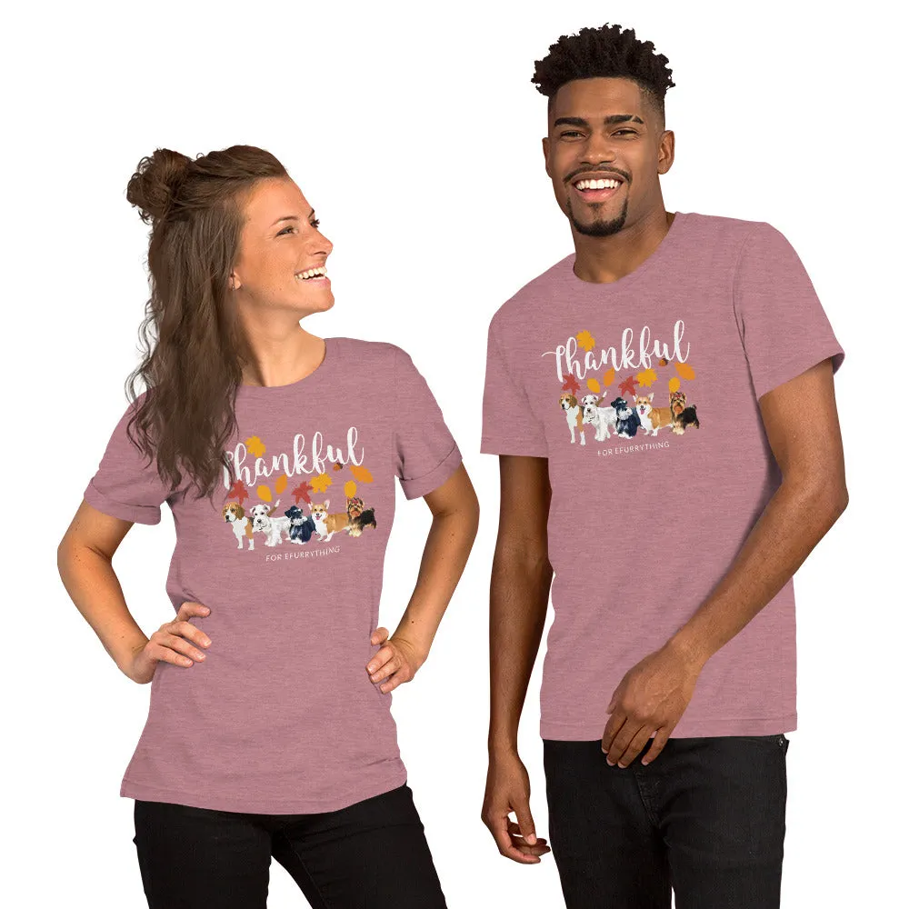 Thankful for Efurrything Thanksgiving Autumn/ Fall Season Short-Sleeve Unisex T-Shirt