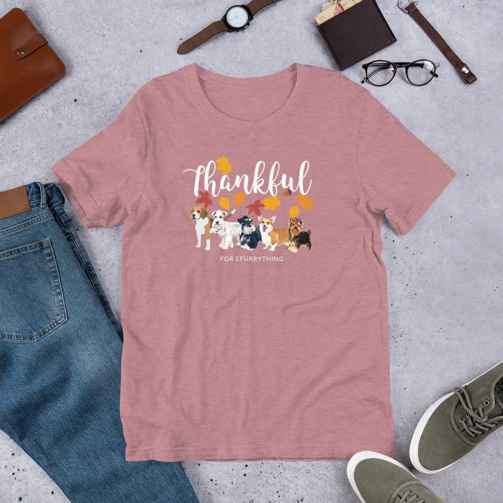 Thankful for Efurrything Thanksgiving Autumn/ Fall Season Short-Sleeve Unisex T-Shirt