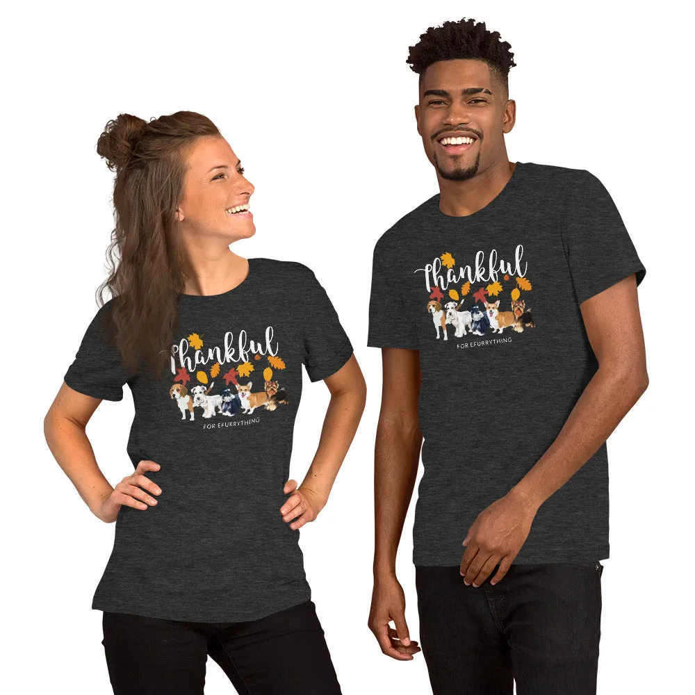 Thankful for Efurrything Thanksgiving Autumn/ Fall Season Short-Sleeve Unisex T-Shirt
